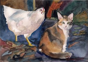 Cat and Hen